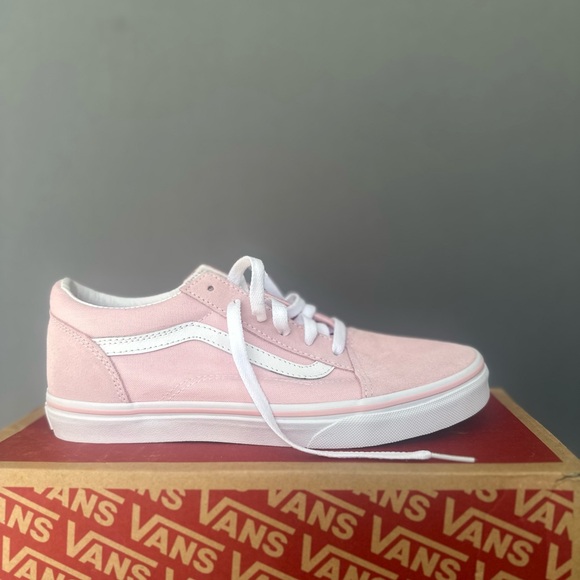 Vans Blush Pink and White Low-Top Sneakers - Picture 1 of 1
